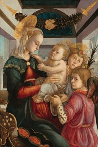 Madonna and Child with Two Angels by Sandro Botticelli
